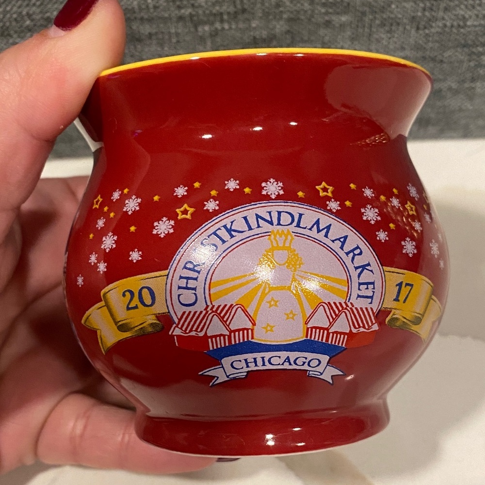 Chicago Christkindlmarket 2017 Holiday Mug Red German Market Collectible - Picture 7 of 9